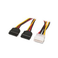 Nanocable 2xsata A Molex (4-pin) 20cm (10.19.0101-oem)