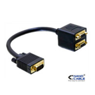 Nanocable 1xvga/m A 2xvga/h 20cm Negro (10.15.1900)
