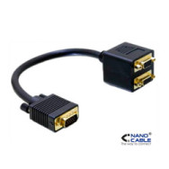 Nanocable 1xvga/m A 2xvga/h 20cm Negro (10.15.1900)