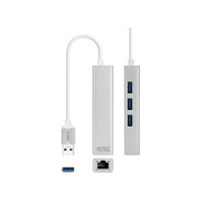 Nanocable 3xusb 3.0 A Rj45 15cm Plata (10.03.0403)