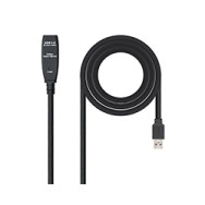 Nanocable Usb-a/m A Usb-a/h 5m Negro (10.01.0311)