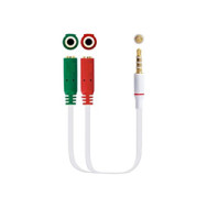 Nanocable Audio 3.5mm/m A 2x3.5mm/h 20cm (10.24.1201)
