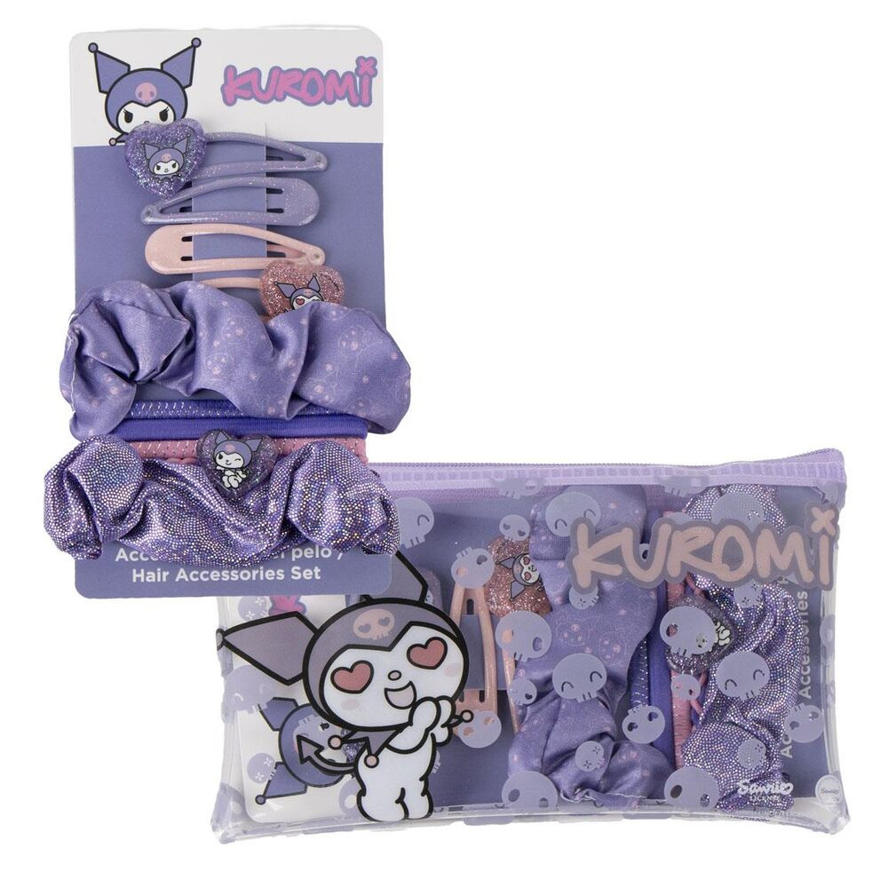 Set accesorios pelo Kuromi Hello Kitty