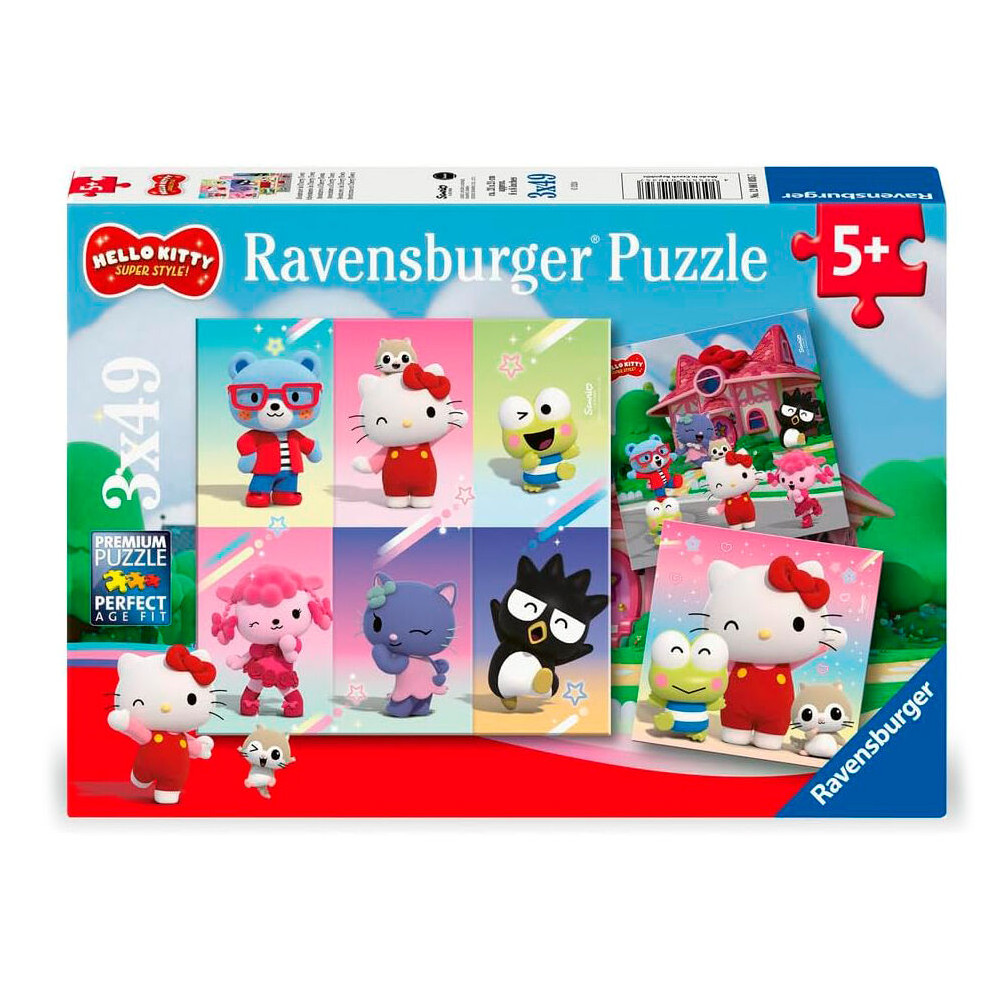 Puzzle Hello Kitty - Hello Kitty and Friends 3x49pzs