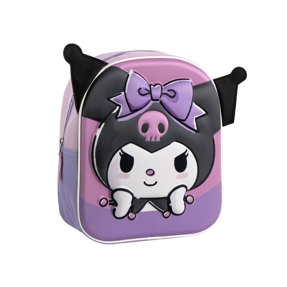Mochila 3D Kuromi Hello Kitty 28cm