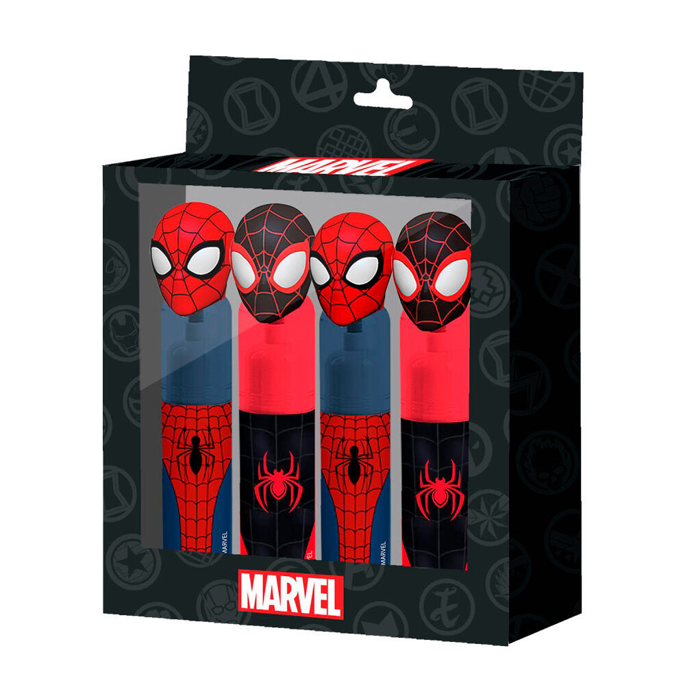 Blister 4 subrayadores Spiderman Marvel