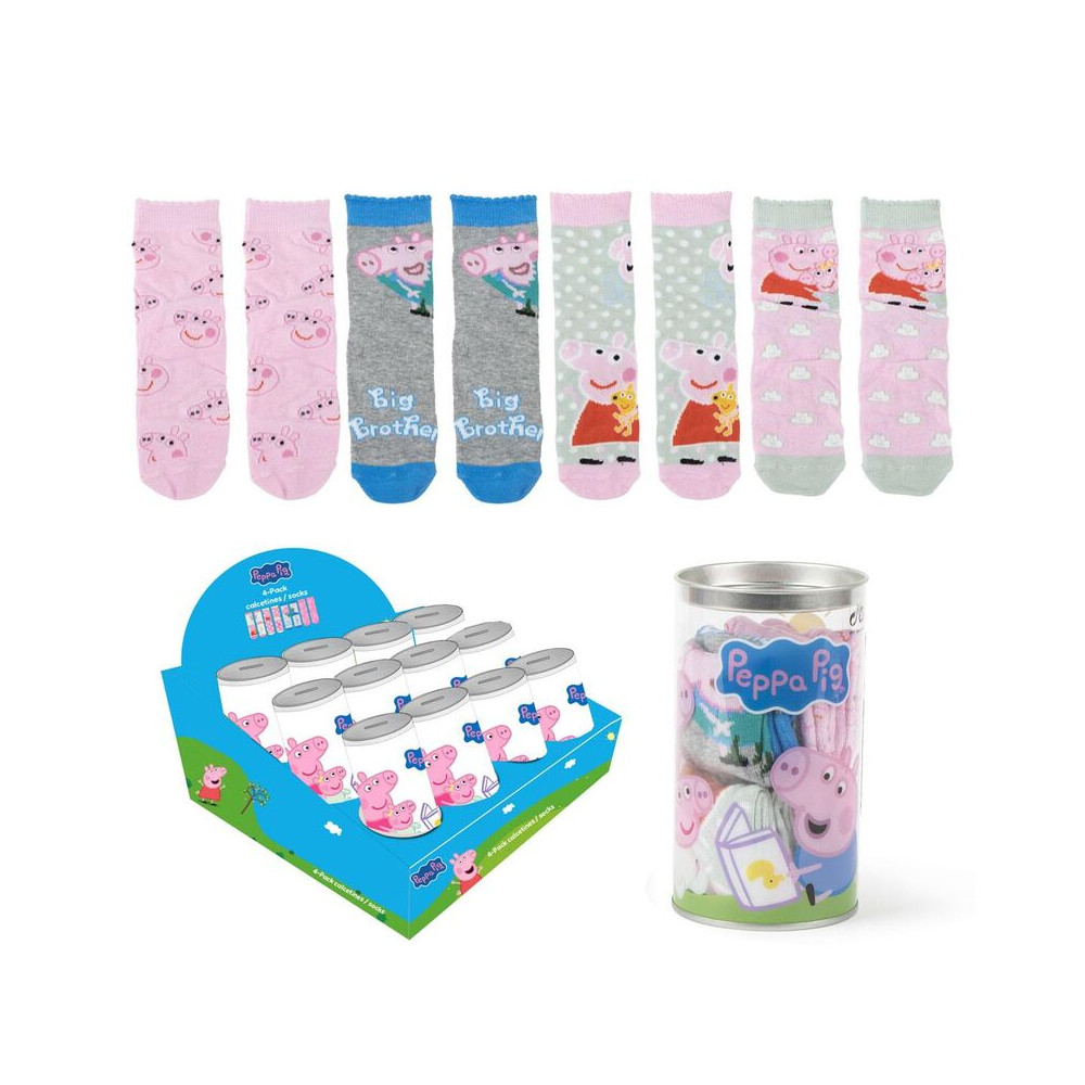 Hucha 4 pares calcetines Peppa Pig
