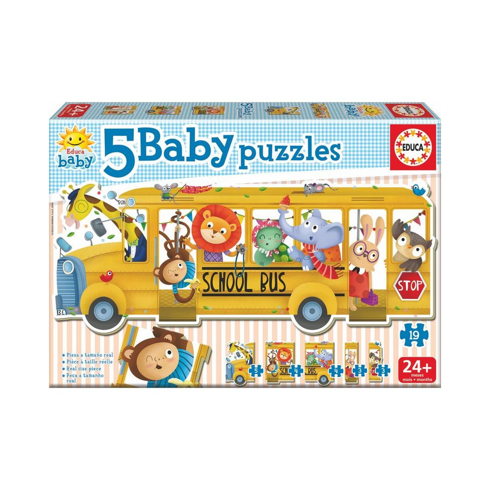 Puzzle School Bus 2-5pzs