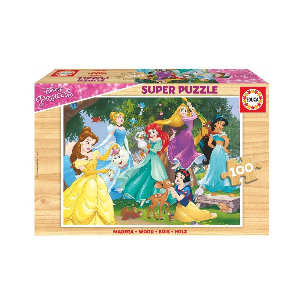 Puzzle Princess Disney madera 100pzs