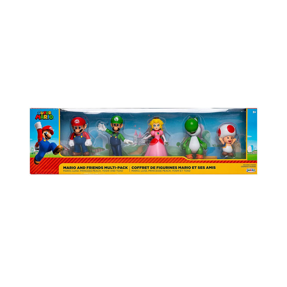 Blister 5 figuras Super Mario Nintendo 6cm