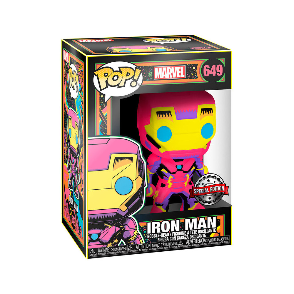 Figura POP Marvel Iron Man Black Light Exclusive