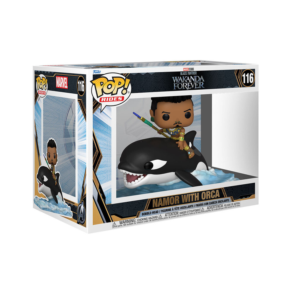 Figura POP Marvel Black Panther Wakanda Forever Namor with Orca