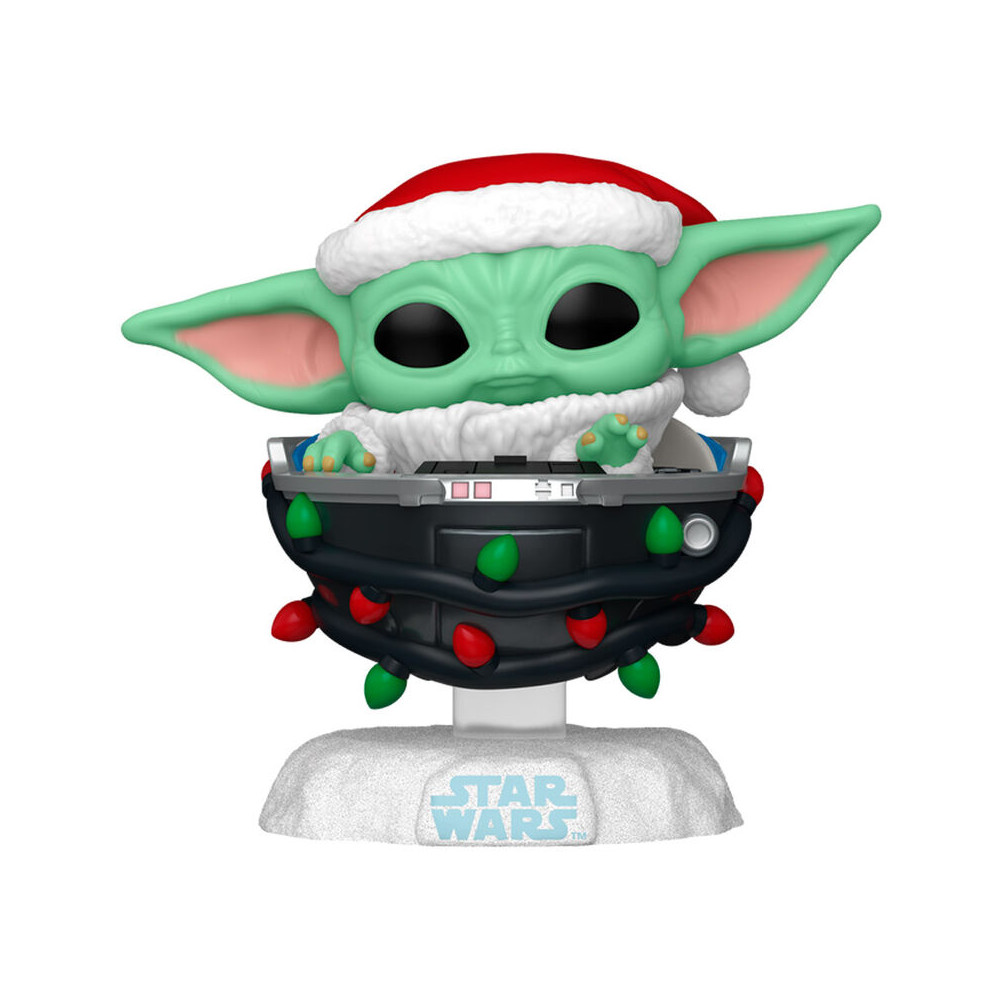 Figura POP Star Wars Grogu with Santa Hat in Pram