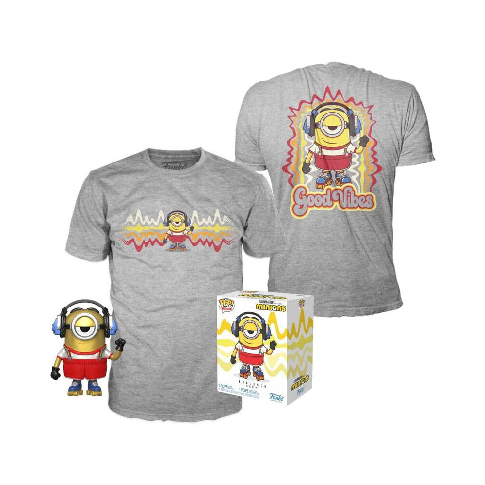 Set figura POP & Tee Minions Roller Skating Stuart Metallic Exclusive XL