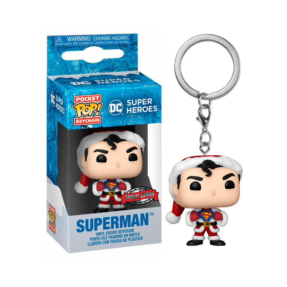 Llavero Pocket POP DC Comics Holiday Superman Exclusive