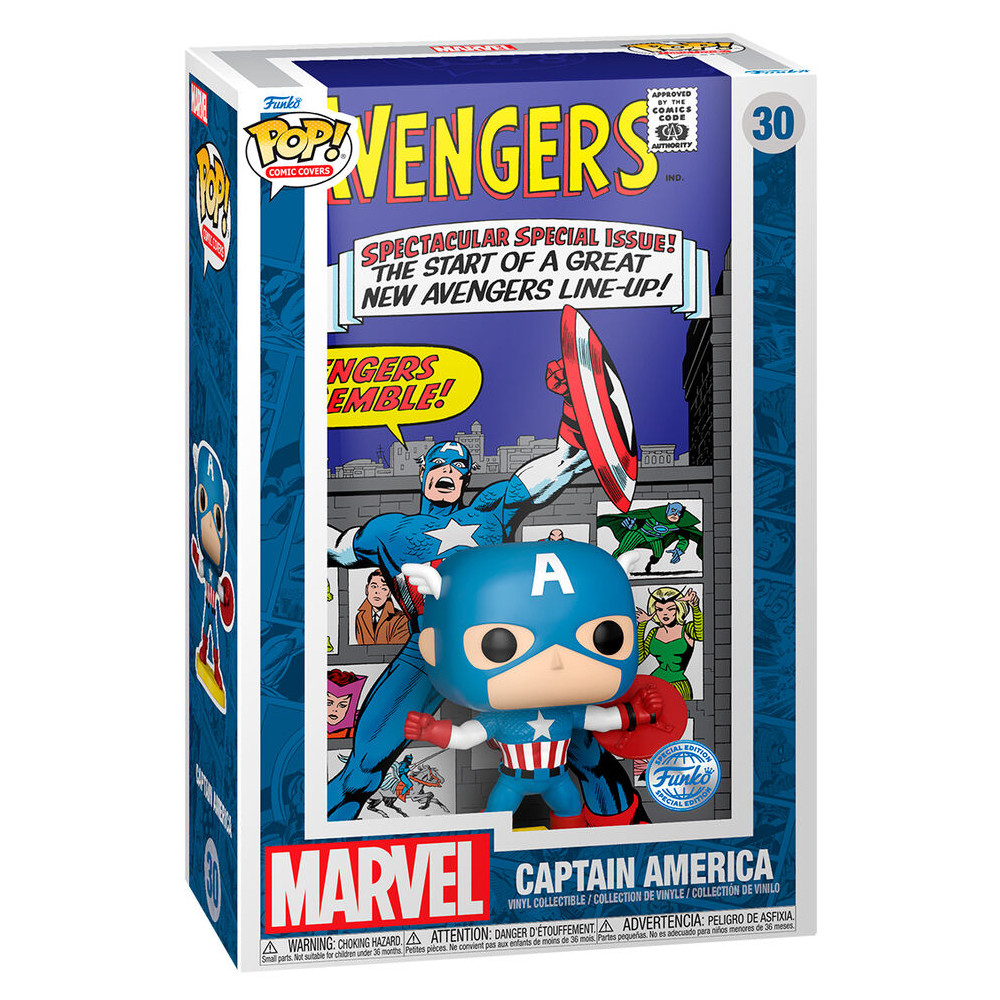 Figura POP Comic Cover Marvel Los Vengadores Avengers Capitan America Exclusive