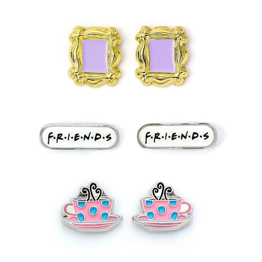 Set 3 pares de pendientes Friends