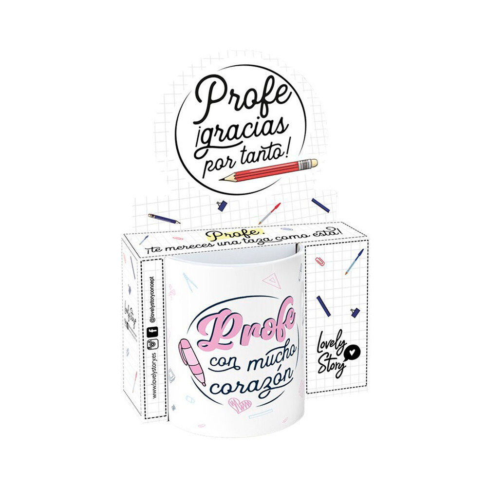 Taza - Profe Con Mucho Corazon 330ml