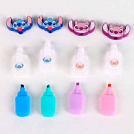 Estuche 4 subrayadores Stitch Disney surtido