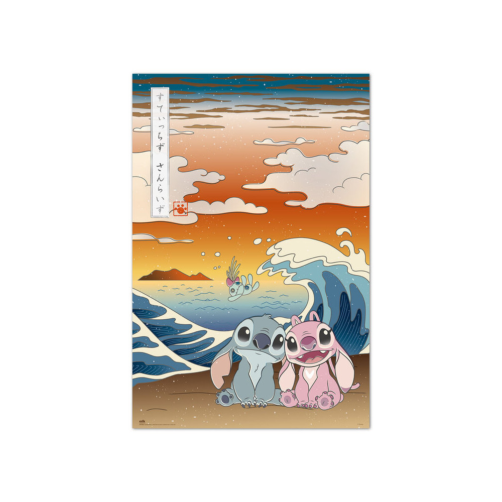 Poster Japon Angel &38 Stitch Disney