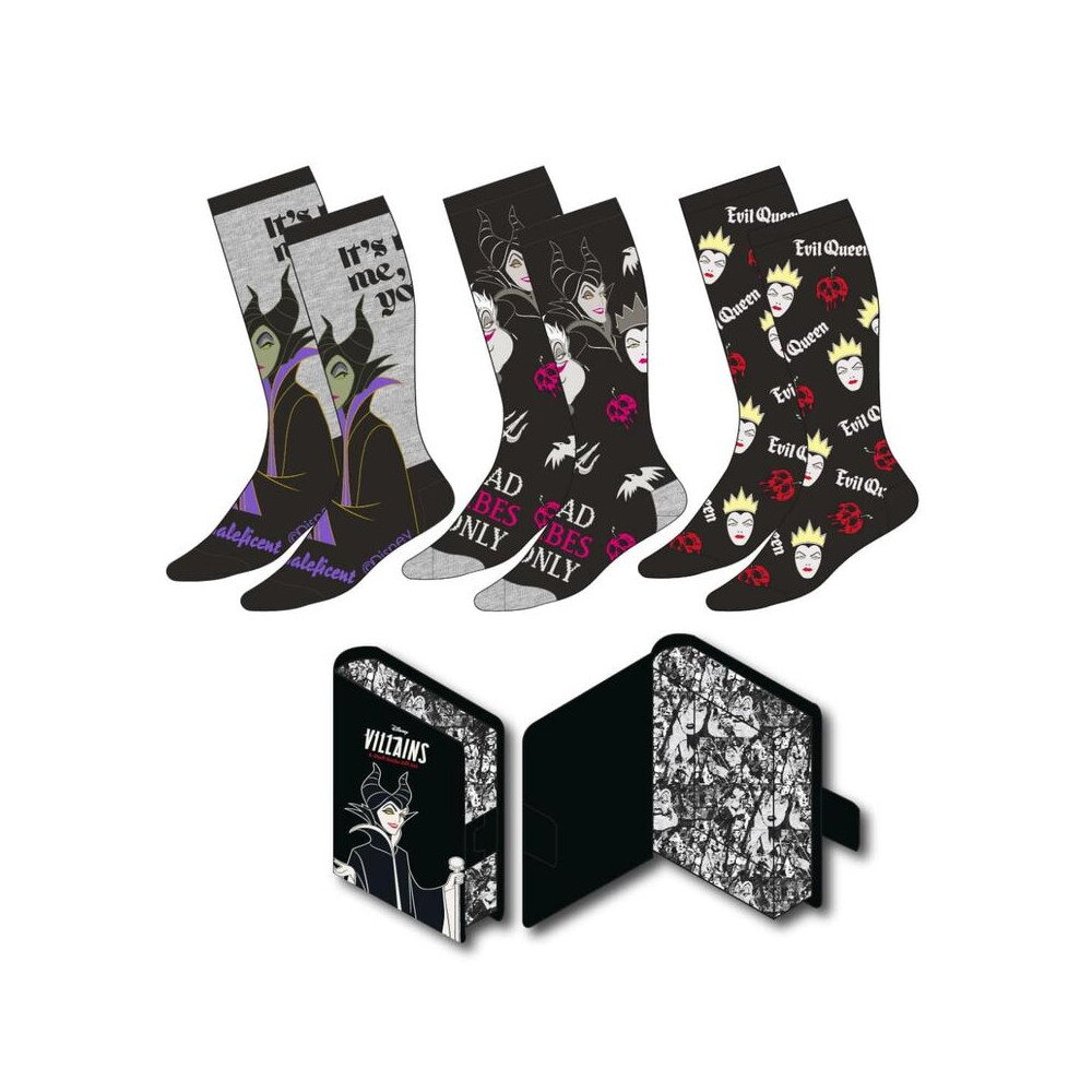 Set 3 calcetines Villanas Disney adulto