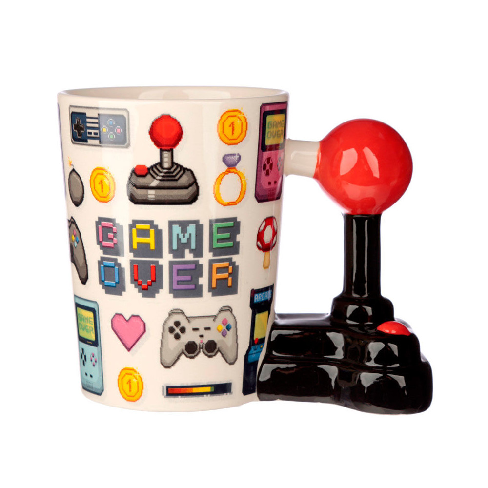 Taza asa 3D Joystick Pixel Game Over