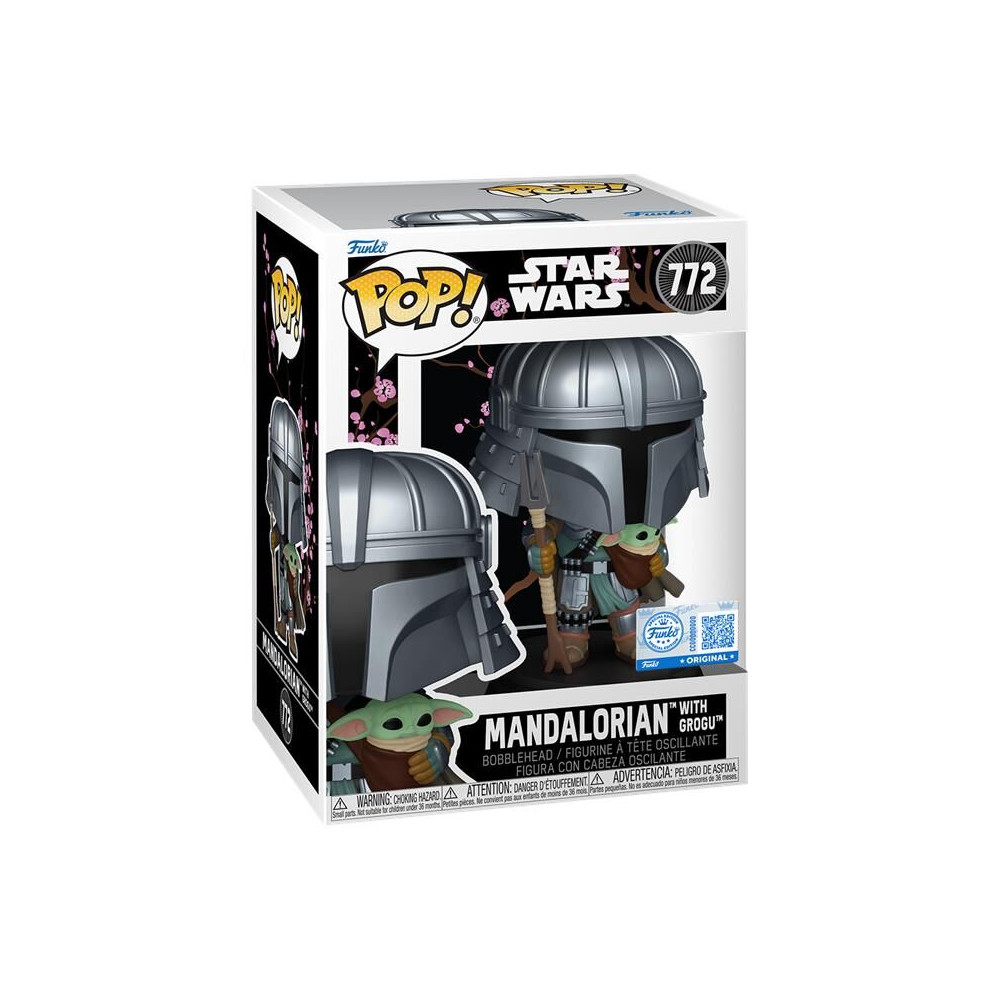 Figura POP Star Wars Impressions  Mandalorian with Grogu Exclusive