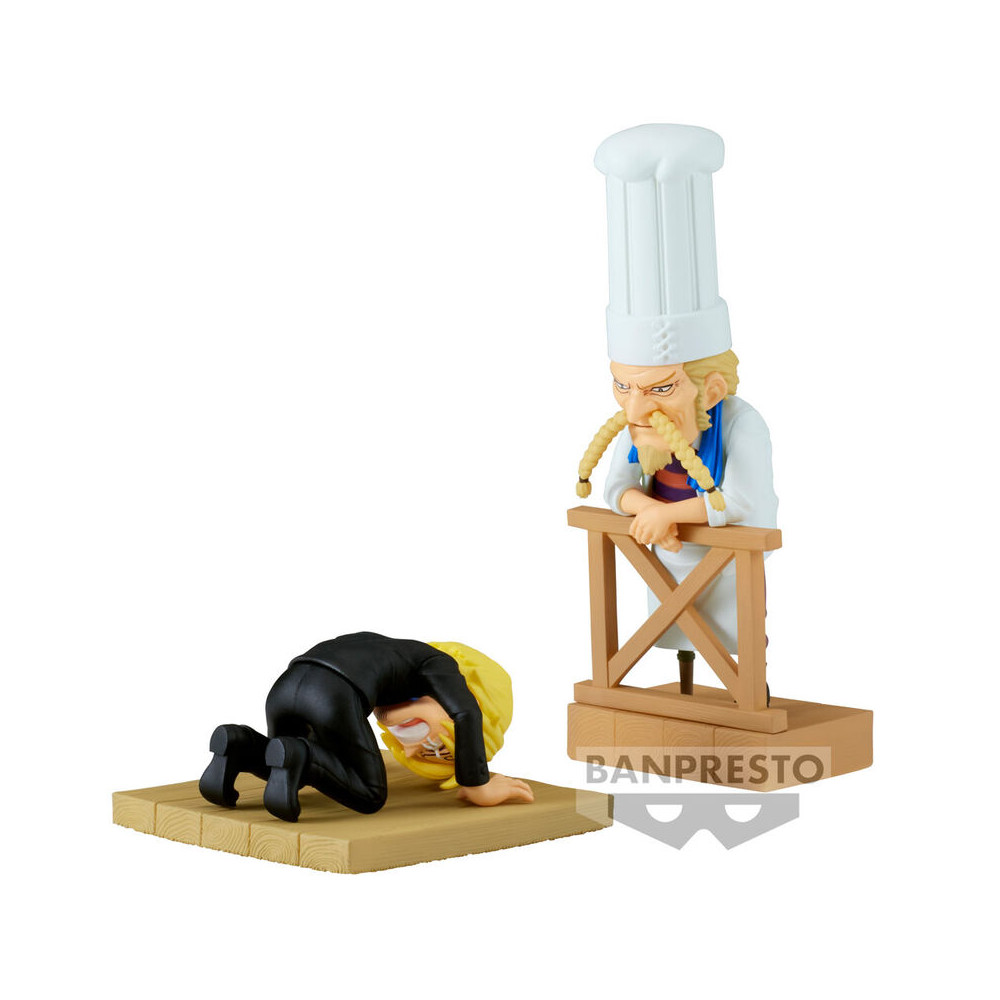 Figura world collectable Sanji & Zeff 2 WCF Log Series One Piece 8cm