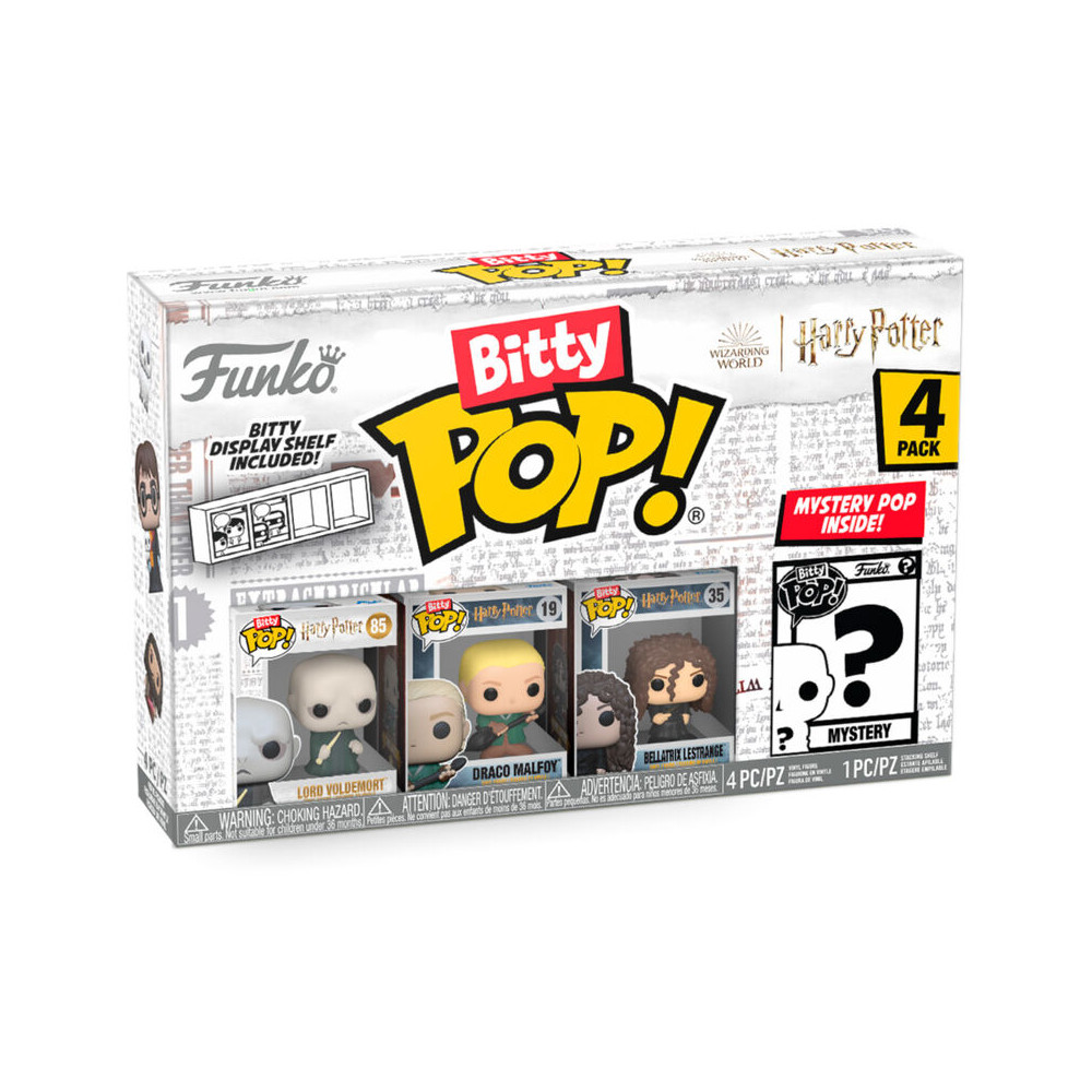 Blister 4 figuras Bitty POP Harry Potter Voldemort