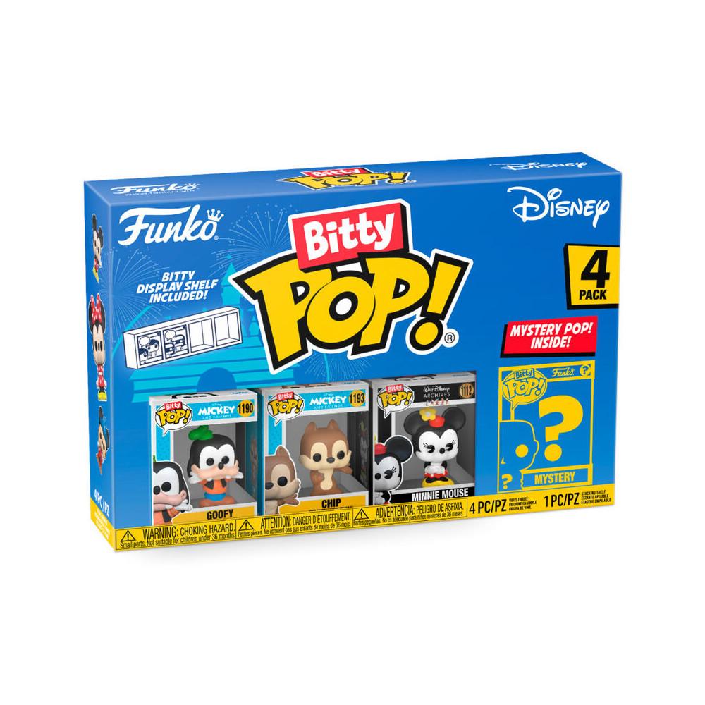 Blister 4 figuras Bitty POP Disney Goofy