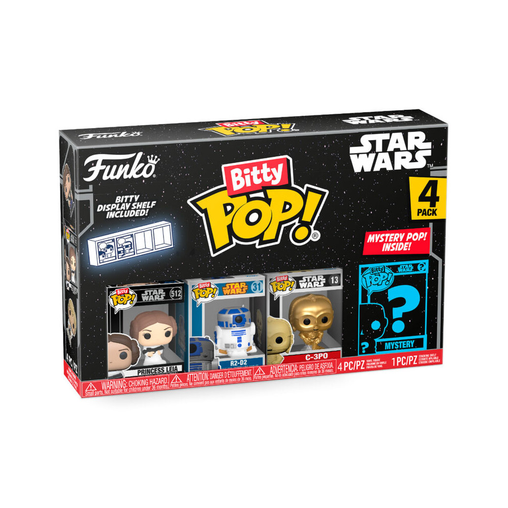 Blister 4 figuras Bitty POP Star Wars Leia