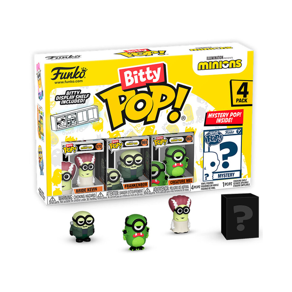 Blister 4 figuras Bitty POP Minions Series 2