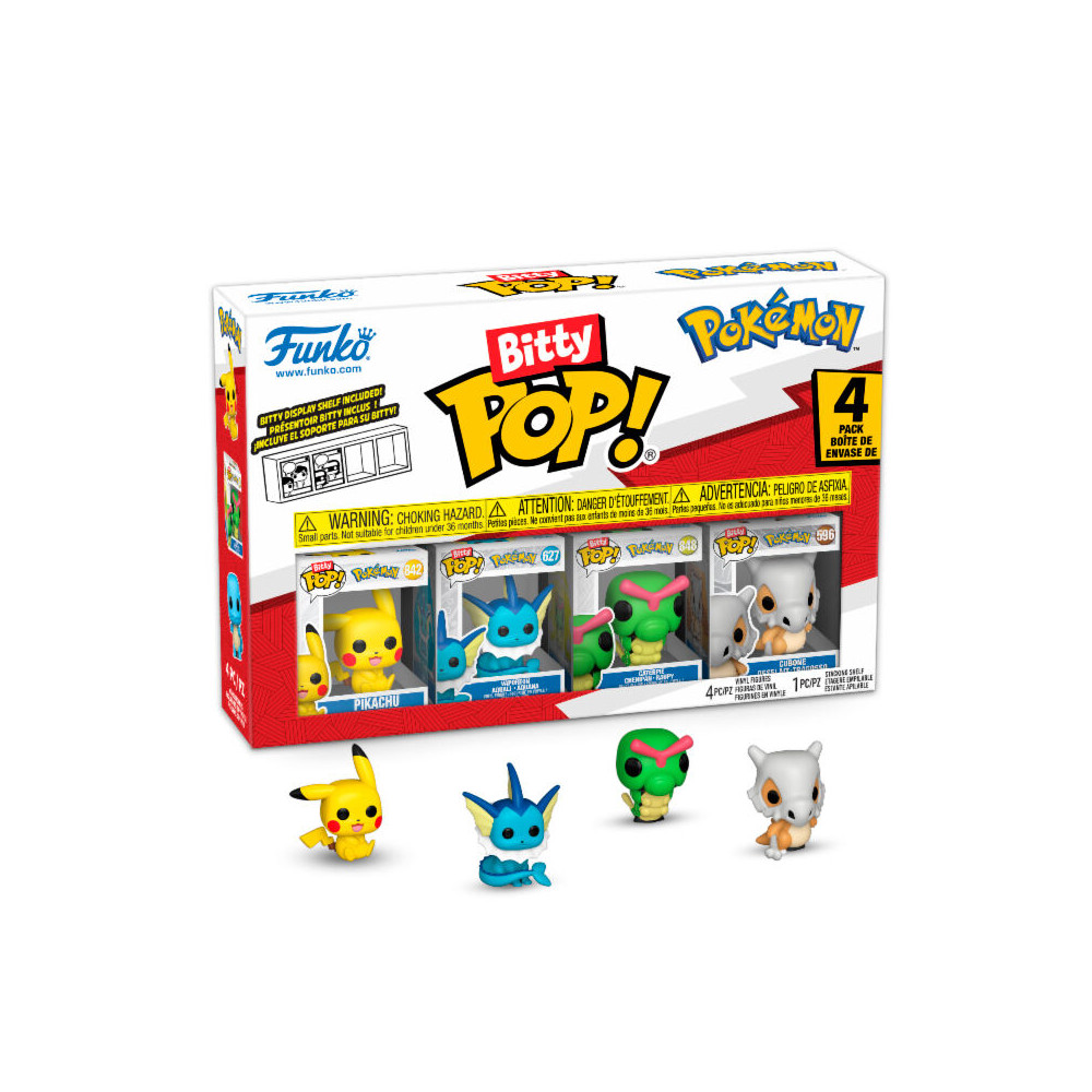 Blister 4 figuras Bitty POP Pokemon Pikachu