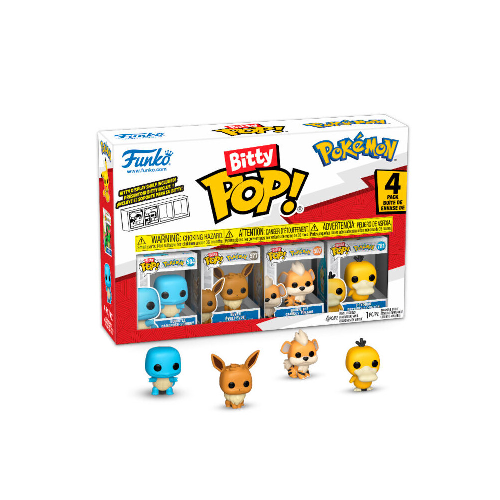 Blister 4 figuras Bitty POP Pokemon Squirtle