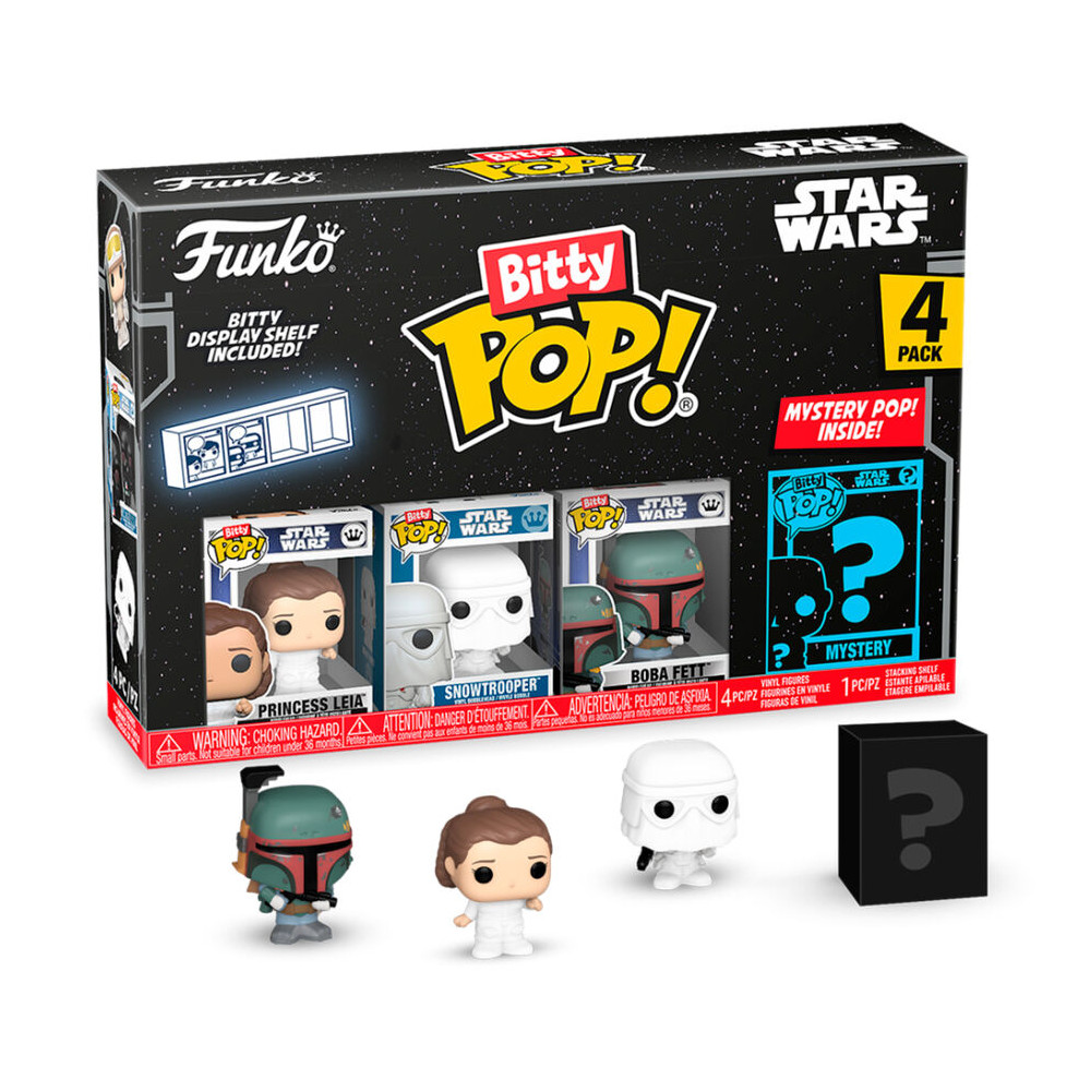 Blister 4 figuras Bitty POP Star Wars Leia
