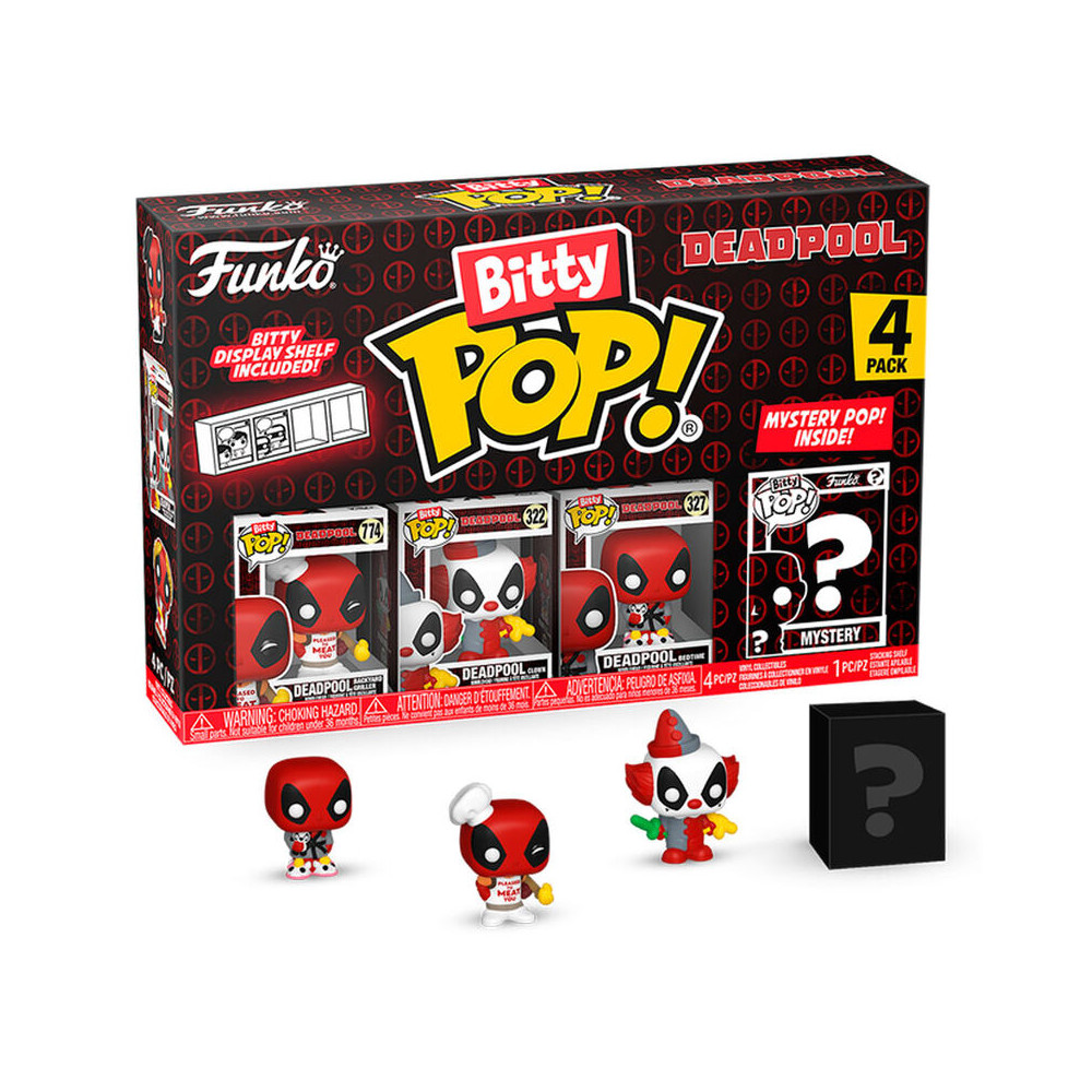 Blister 4 figuras Bitty POP Marvel Deadpool Master