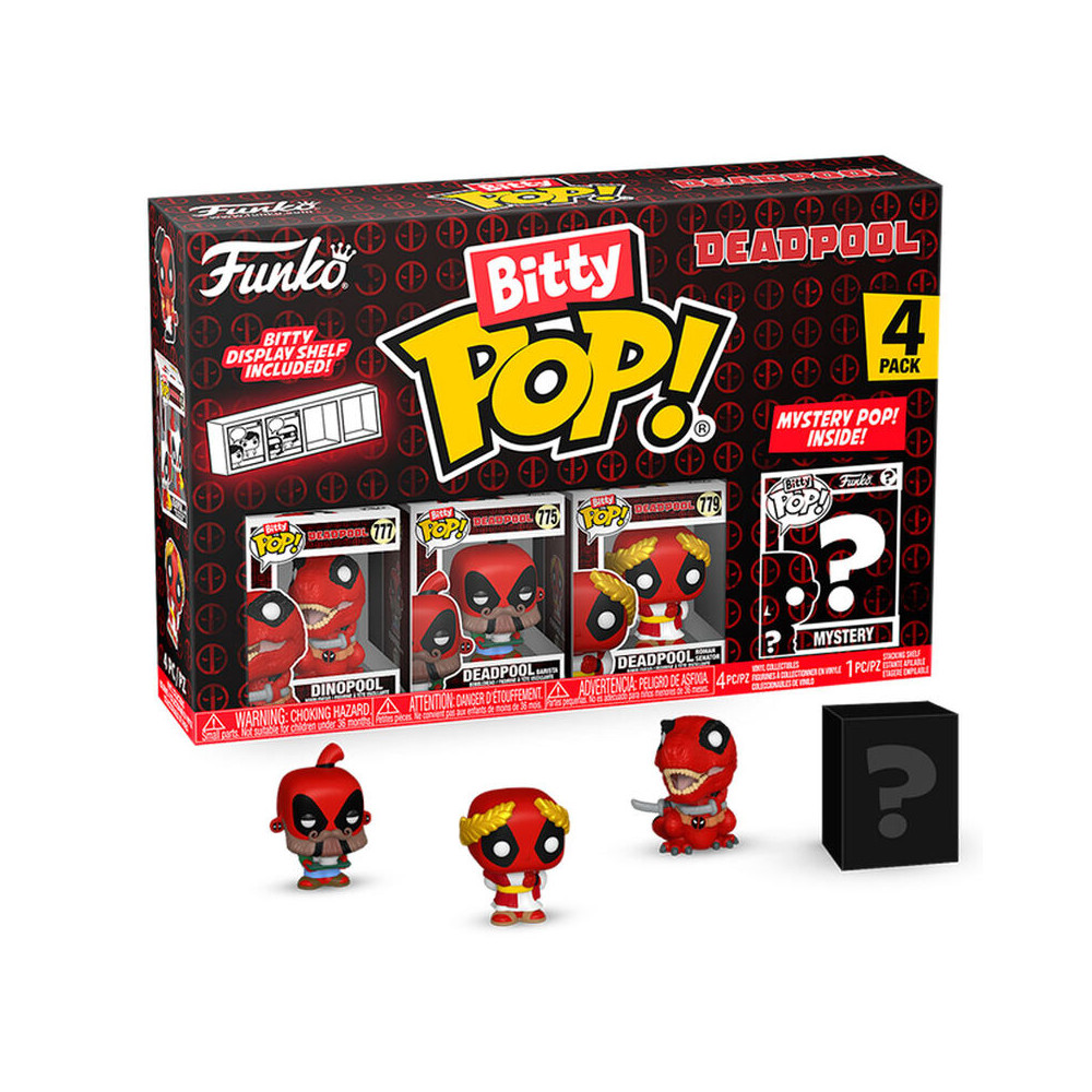 Blister 4 figuras Bitty POP Marvel Deadpool Dinopool