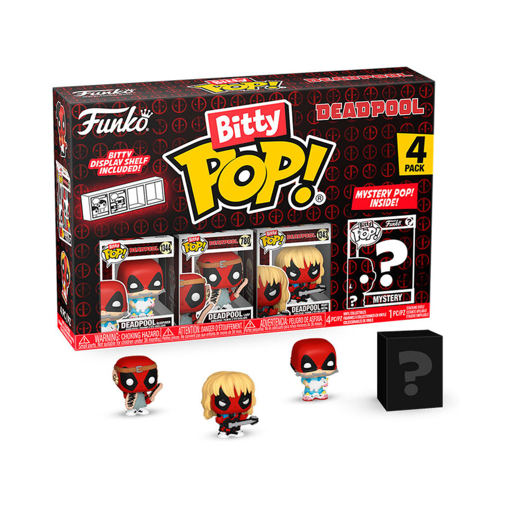 Blister 4 figuras Bitty POP Marvel Deadpool Sleepover