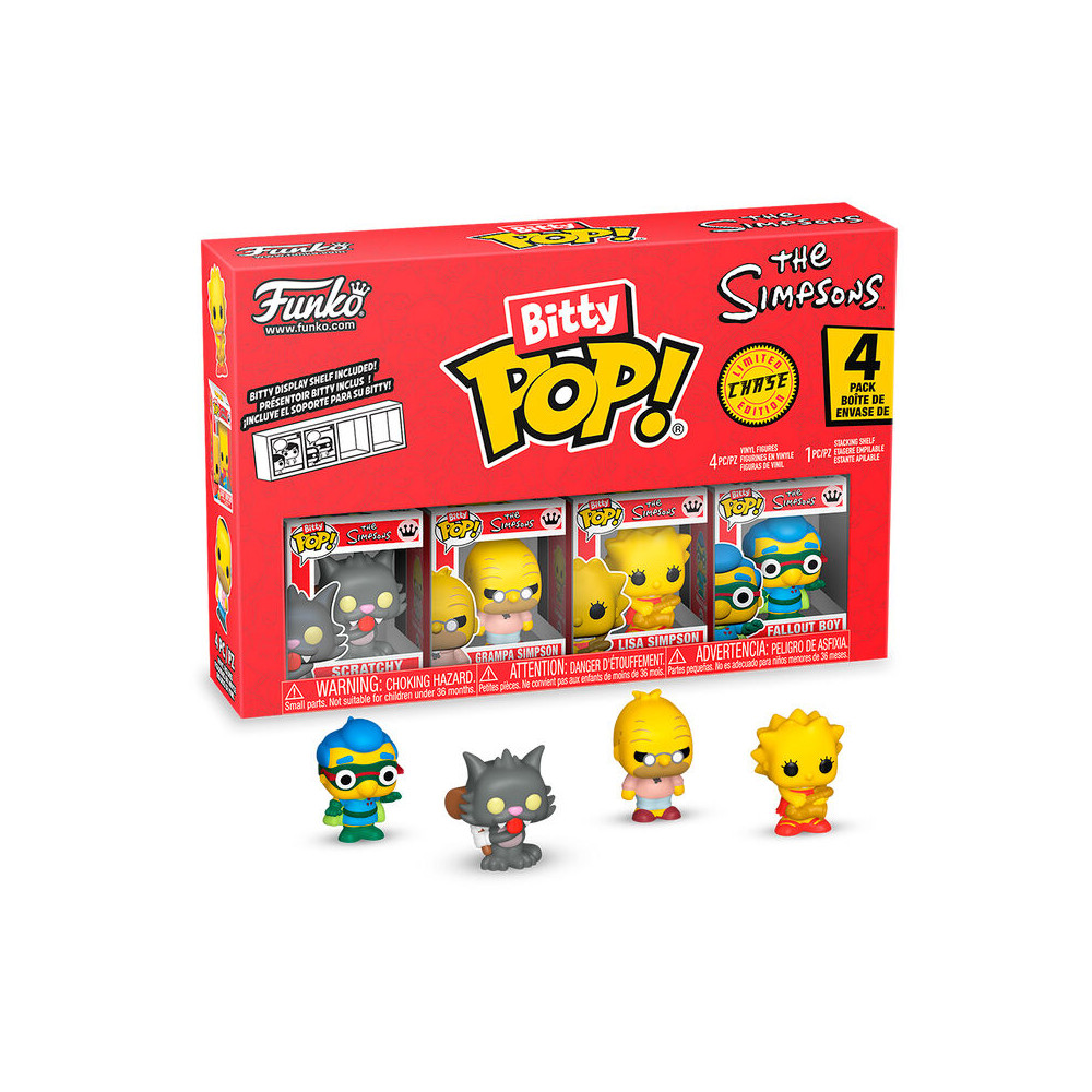 Blister 4 figuras Bitty POP Los Simpsons Scratchy