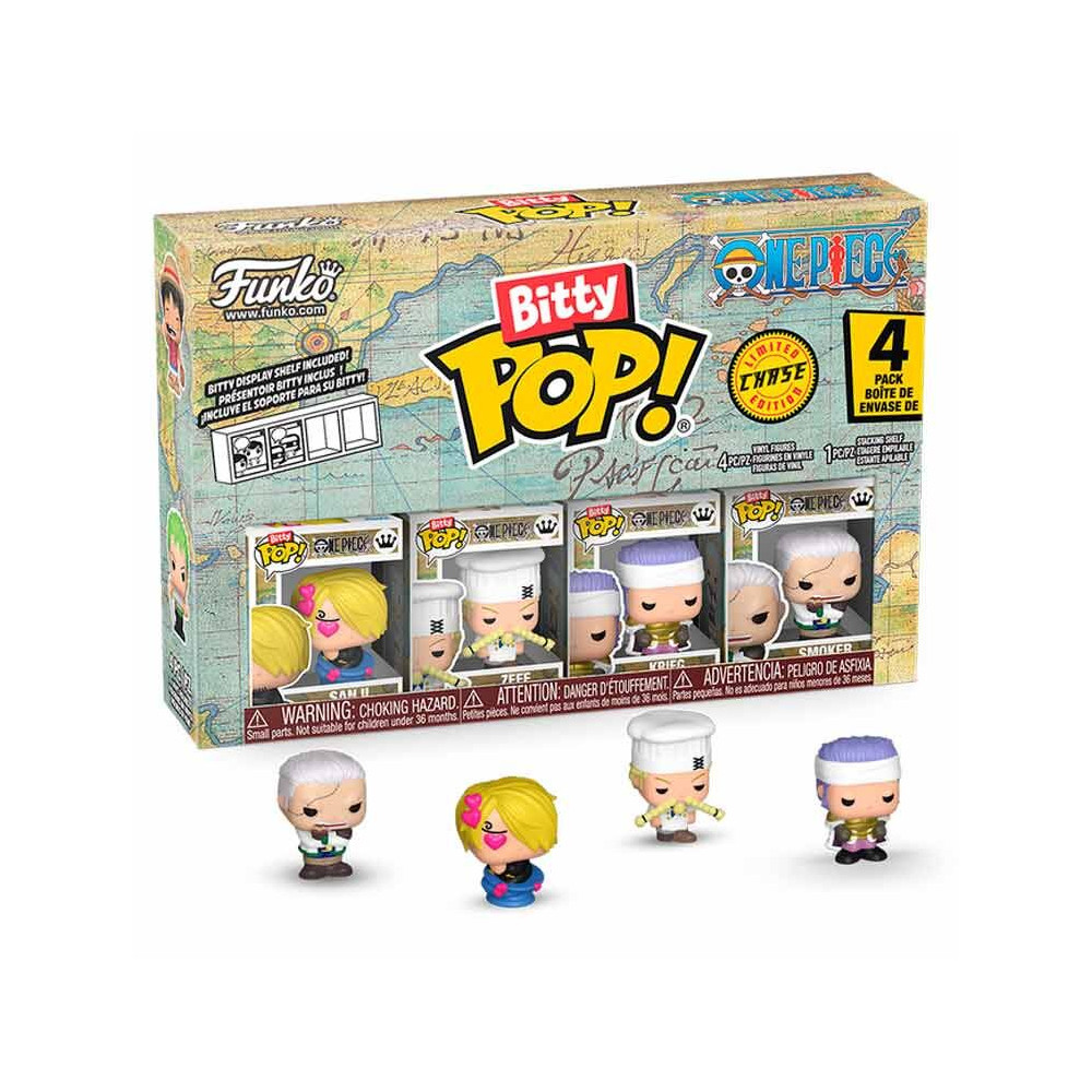Blister 4 figuras Bitty POP One Piece Sanji