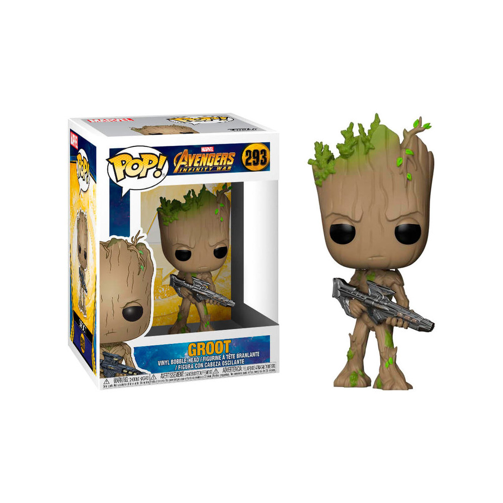 Figura POP Marvel Avengers Infinity War Teen Groot with Gun