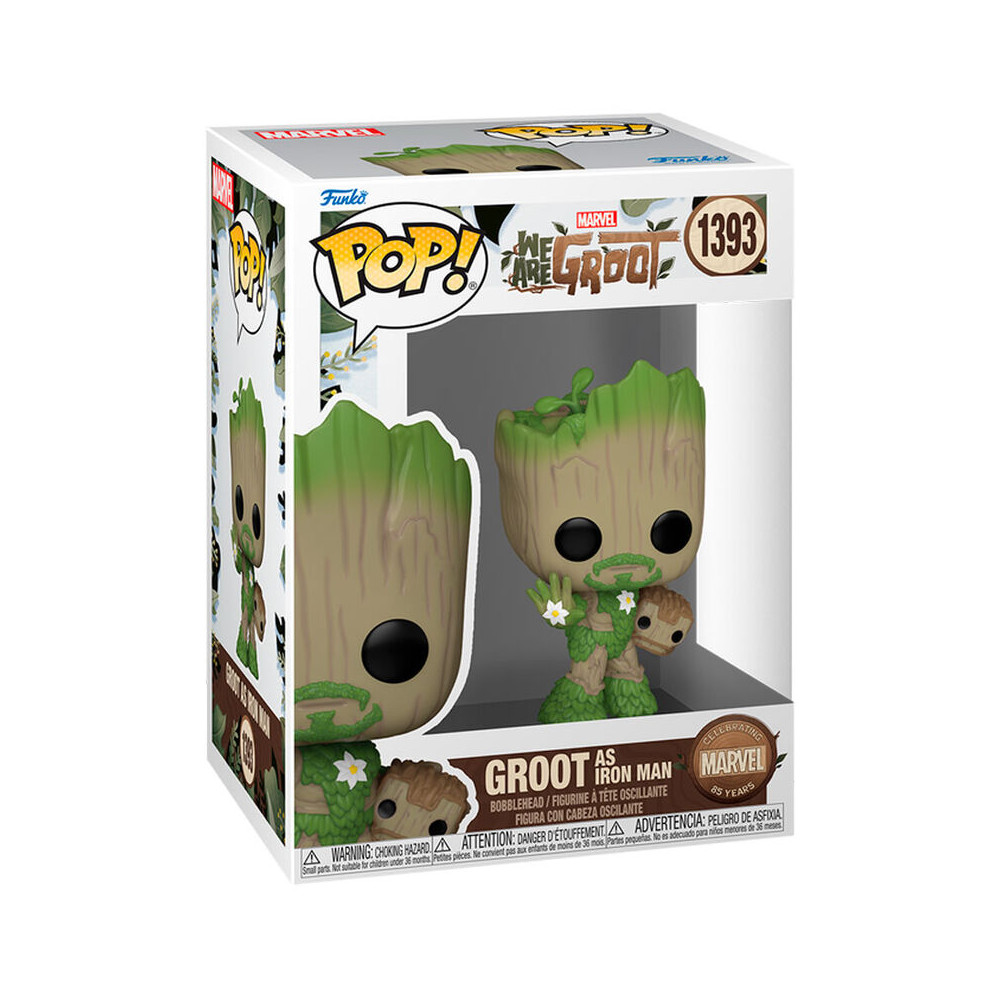 Figura POP Marvel We Are Groot - Groot as Iron Man