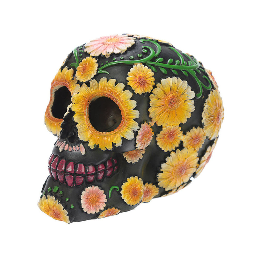 Figura Calavera Día de los Muertos Margaritas 11cm