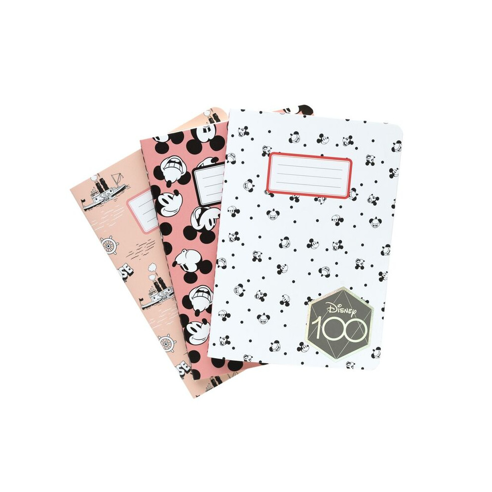 Set 3 cuadernos A6 100 Anniversary Mickey Disney
