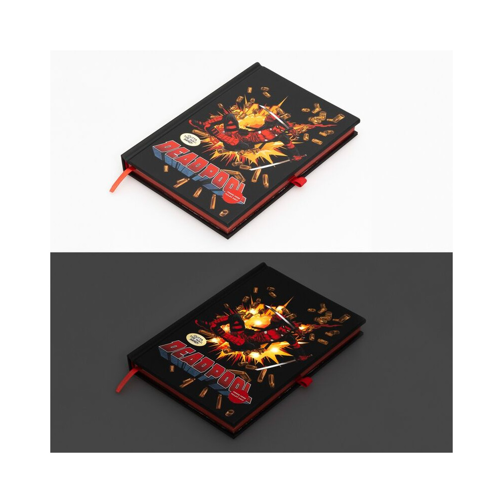 Cuaderno A5 premium led Deadpool Marvel