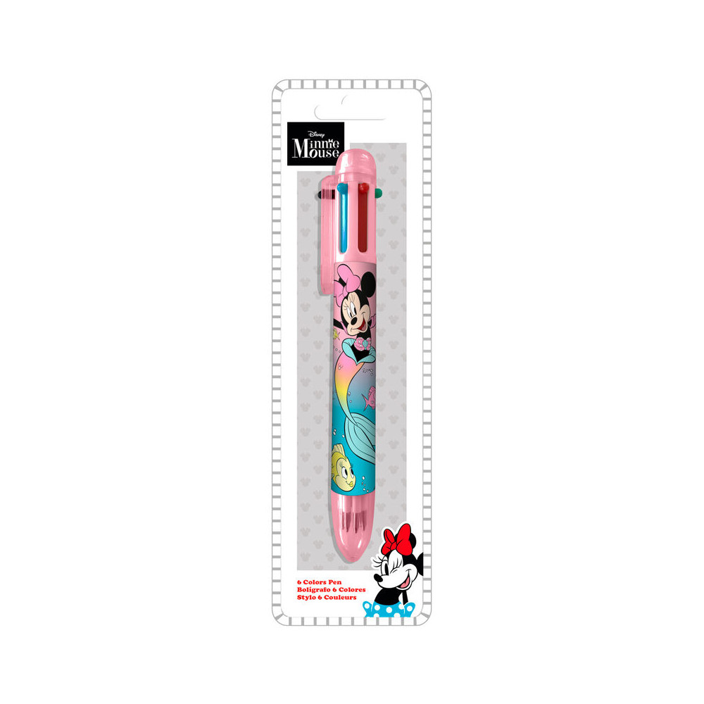 Boligrafo 6 colores Minnie Disney