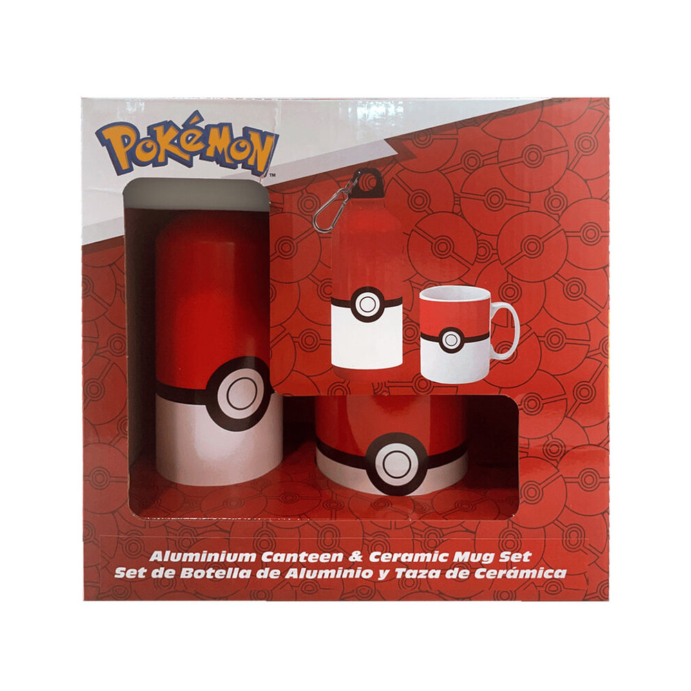 Set cantimplora aluminio + taza ceramica Pokemon