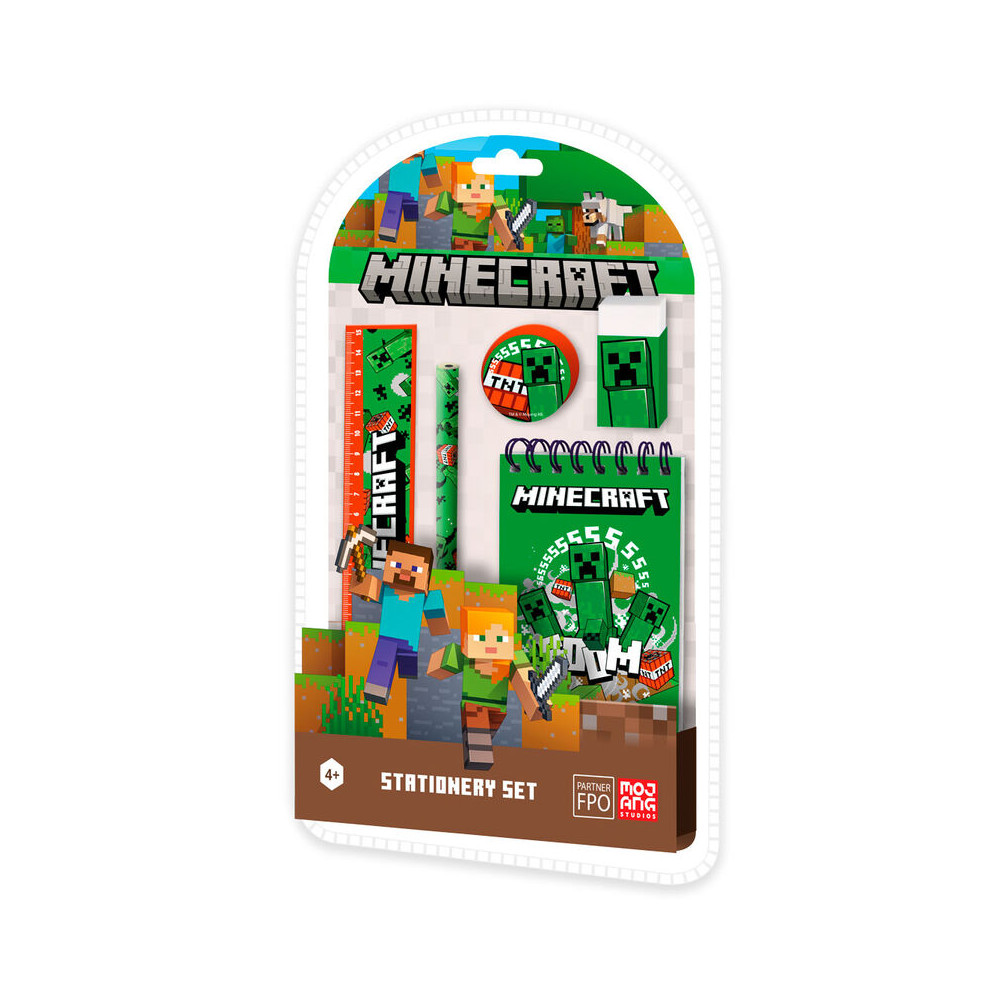 Set papeleria Minecraft 5pzs