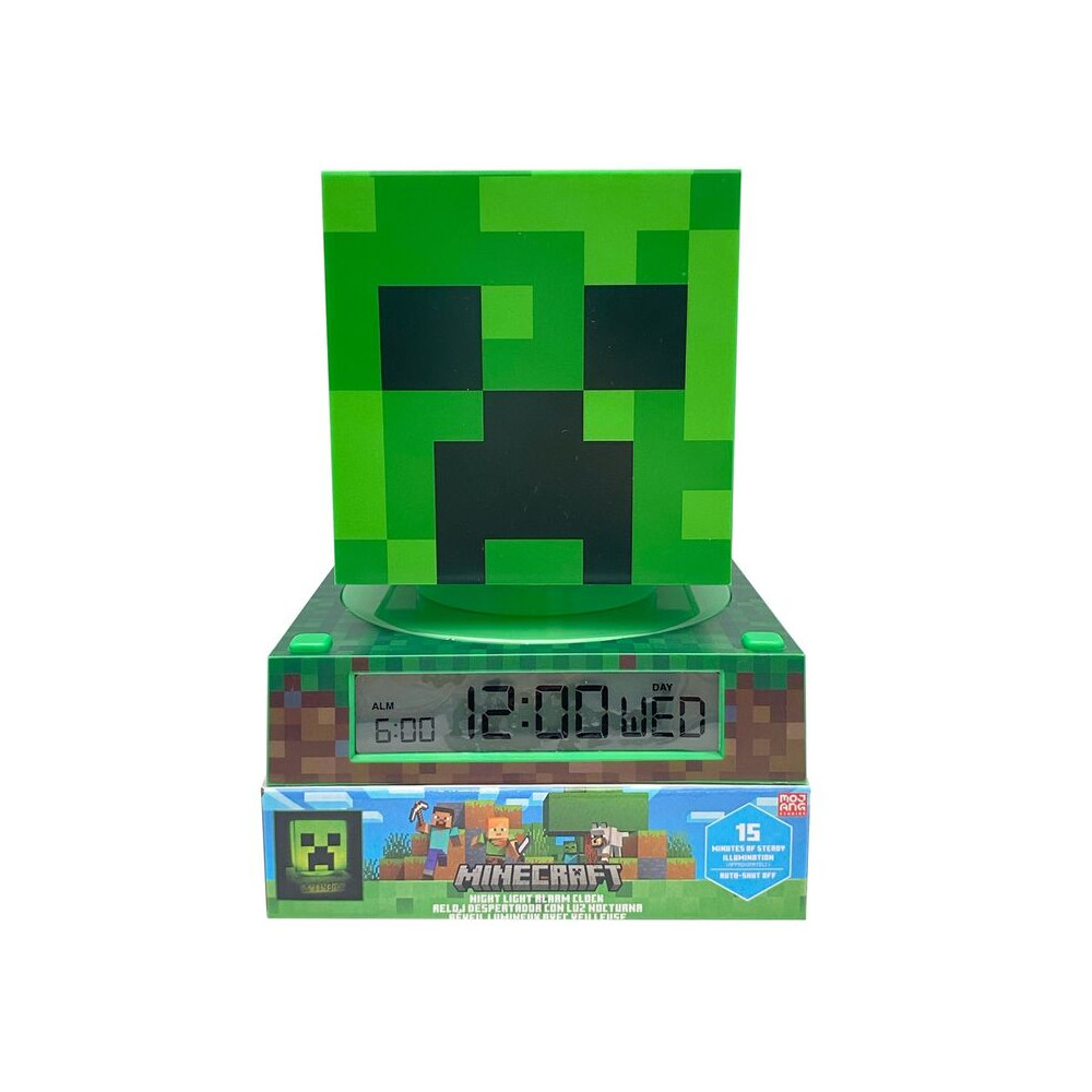 Lampara 3D con despertador Minecraft