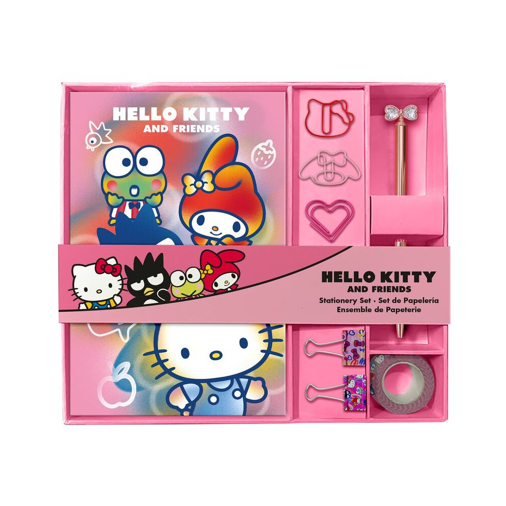 Set papeleria cuaderno + accesorios Hello Kitty